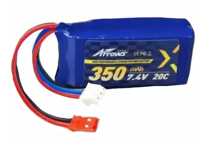Arrows 2S 350mAh 7.4V LiPo Battery 20C JST Arrows 2S 350mAh 7.4V LiPo Battery 20C JST -MKS Sales Store arrows 2s 350mah 7 4v lipo battery 20c jst
