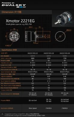 Dualsky XM2221EG-38 1700 RPM/V 23g Outrunner -MKS Sales Store dualsky xm2221eg 38 1700 rpm v 23g outrunner 50