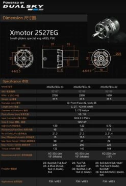 Dualsky XM2527EG-23 1600 RPM/V 37g Cased Outrunner -MKS Sales Store dualsky xm2527eg 23 1600 rpm v 37g cased outrunner 40