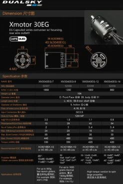 DualskyXM3040EG-9 1350 RPM/V 104g Cased Outrunner 3 DualskyXM3040EG-9 1350 RPM/V 104g Cased Outrunner -MKS Sales Store dualsky xm3040eg 9 1350 rpm v 104g cased outrunner 40