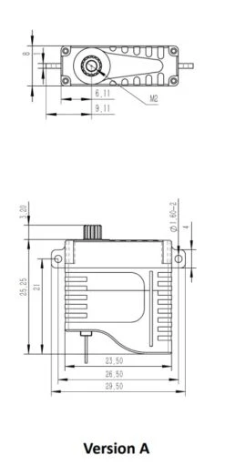 KST HS08A Wing Servo - 5.2Kg.cm 0.11s 11.0g 8mm -MKS Sales Store kst hs08a wing servo 5 2kg cm 0 11s 11 0g 8mm 40
