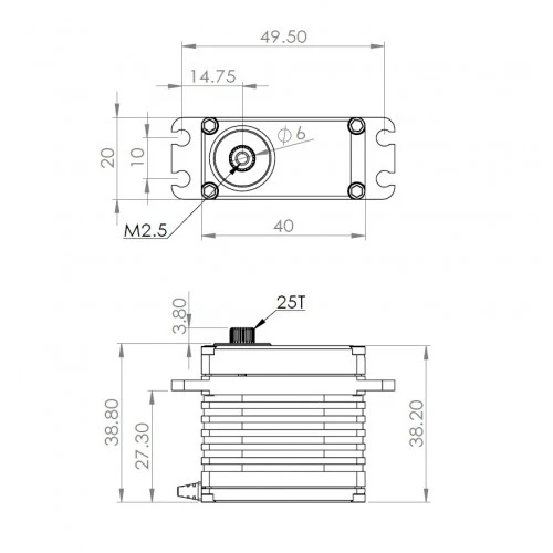 MKS HBL550 Servo - 39Kg.cm 0.08s 79g 20mm MKS HBL550 Servo - 39Kg.cm 0.08s 79g 20mm -MKS Sales Store mks hbl550 servo 39kg cm 0 08s 79g 20mm 40