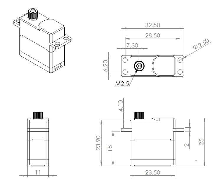 MKS HV6150H Servo - 10.9Kg.cm 0.16s 16.4g 11mm MKS HV6150H Servo - 10.9Kg.cm 0.16s 16.4g 11mm -MKS Sales Store mks hv6150h servo 10 9kg cm 0 16s 16 4g 11mm 20