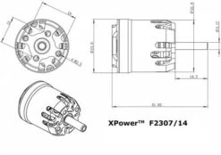 XPower F2307/14 F5K 3650 RPM/V 27g Cased Outrunner 4 XPower F2307/14 F5K 3650 RPM/V 27g Cased Outrunner -MKS Sales Store xpower f2307 14 f5k 3650 rpm v 27g cased outrunner 50