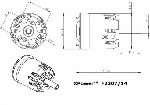 XPower F2307/14 F5K 3650 RPM/V 27g Cased Outrunner XPower F2307/14 F5K 3650 RPM/V 27g Cased Outrunner -MKS Sales Store xpower f2307 14 f5k 3650 rpm v 27g cased outrunner 50