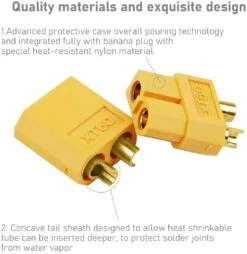 XT60 Plugs & Sockets (5 Prs) -MKS Sales Store xt60 plugs sockets 5 prs 30